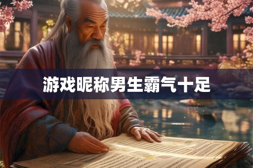 游戏昵称男生霸气十足