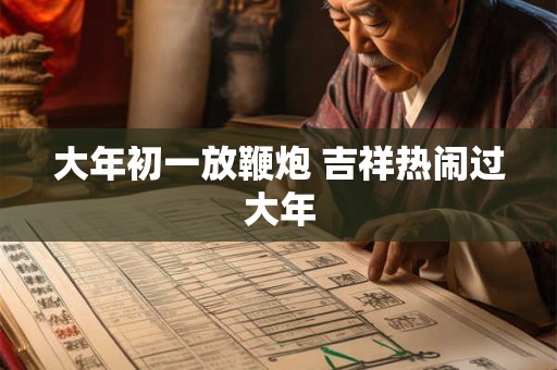 大年初一放鞭炮 吉祥热闹过大年