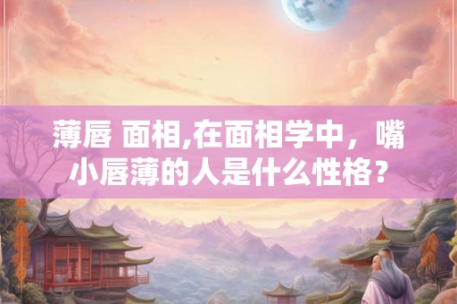 薄唇 面相,在面相学中,嘴小唇薄的人是什么性格? 薄唇 面相,在面相学中,嘴小唇薄的人是什么性格?