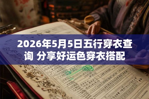 2026年5月5日五行穿衣查询 分享好运色穿衣搭配