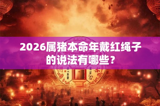 2026属猪本命年戴红绳子的说法有哪些？