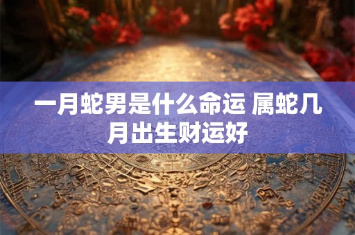 一月蛇男是什么命运 属蛇几月出生财运好