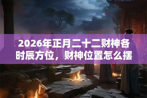 2026年正月二十二财神各时辰方位，财神位置怎么摆放？