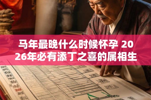 马年最晚什么时候怀孕 2026年必有添丁之喜的属相生肖