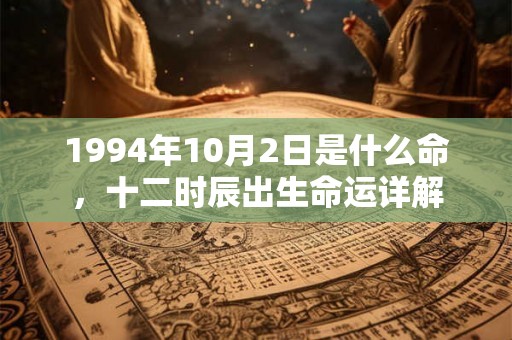 1994年10月2日是什么命，十二时辰出生命运详解