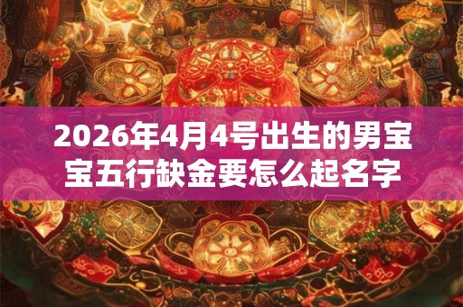 2026年4月4号出生的男宝宝五行缺金要怎么起名字