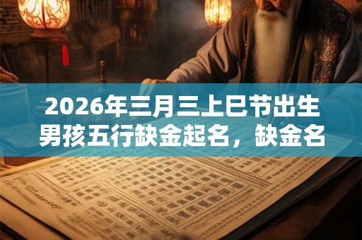 2026年三月三上巳节出生男孩五行缺金起名，缺金名字推荐