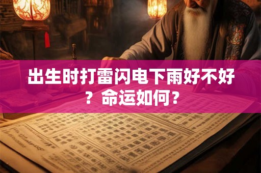 出生时打雷闪电下雨好不好？命运如何？