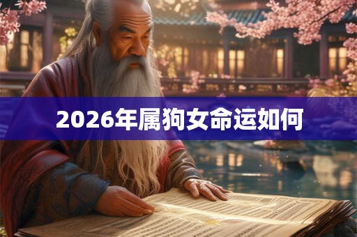 2026年属狗女命运如何