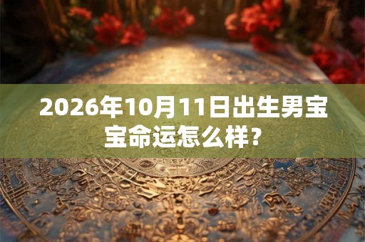 2026年10月11日出生男宝宝命运怎么样？