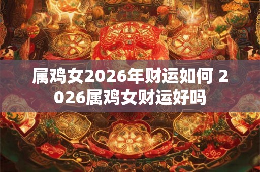 属鸡女2026年财运如何 2026属鸡女财运好吗