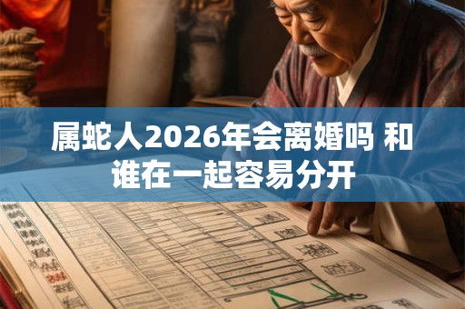 属蛇人2026年会离婚吗 和谁在一起容易分开