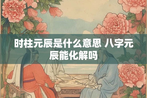 时柱元辰是什么意思 八字元辰能化解吗