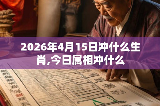 2026年4月15日冲什么生肖,今日属相冲什么