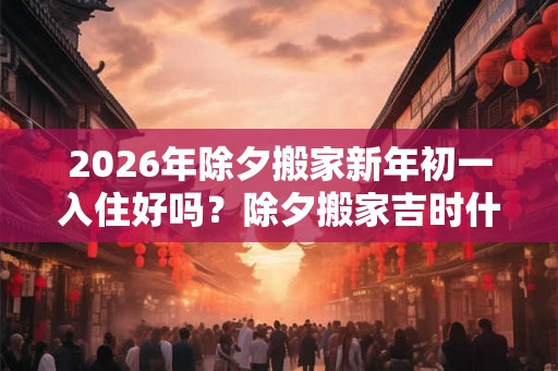 2026年除夕搬家新年初一入住好吗？除夕搬家吉时什么时候？