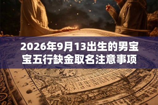 2026年9月13出生的男宝宝五行缺金取名注意事项