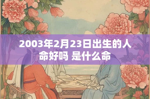 2003年2月23日出生的人命好吗 是什么命 2003年2月23日出生的人命好吗 是什么命