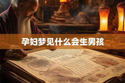 孕妇梦见什么会生男孩