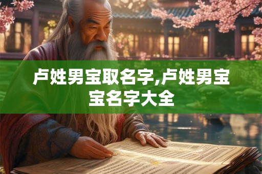 卢姓男宝取名字,卢姓男宝宝名字大全