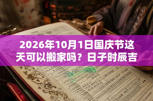 2026年10月1日国庆节这天可以搬家吗？日子时辰吉凶如何？