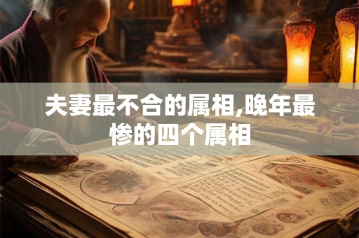 夫妻最不合的属相,晚年最惨的四个属相