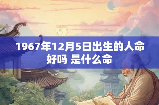 1967年12月5日出生的人命好吗 是什么命