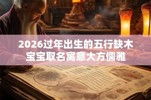 2026过年出生的五行缺木宝宝取名寓意大方儒雅