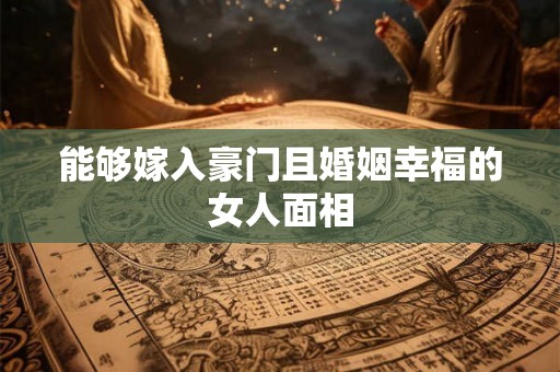 能够嫁入豪门且婚姻幸福的女人面相