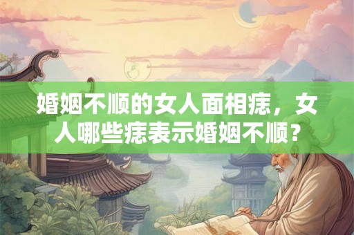 婚姻不顺的女人面相痣，女人哪些痣表示婚姻不顺？