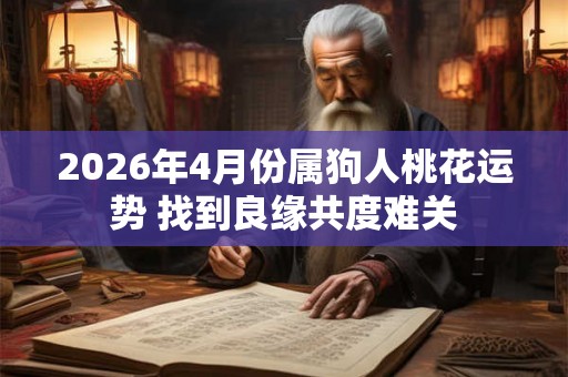 2026年4月份属狗人桃花运势 找到良缘共度难关