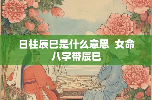 日柱辰巳是什么意思  女命八字带辰巳