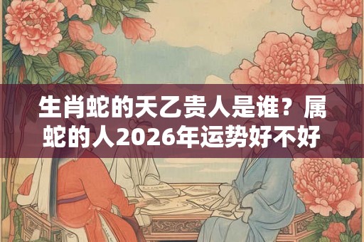 生肖蛇的天乙贵人是谁？属蛇的人2026年运势好不好？