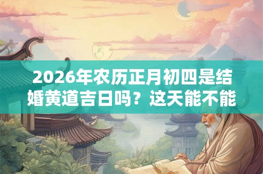 2026年农历正月初四是结婚黄道吉日吗？这天能不能订婚？