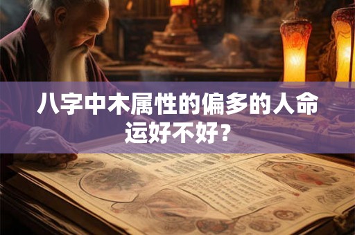 八字中木属性的偏多的人命运好不好? 八字中木属性的偏多的人命运好不好?