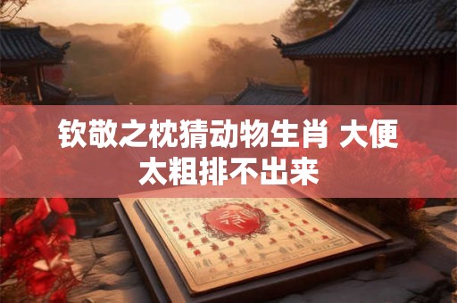 钦敬之枕猜动物生肖 大便太粗排不出来 钦敬之枕猜动物生肖 大便太粗排不出来
