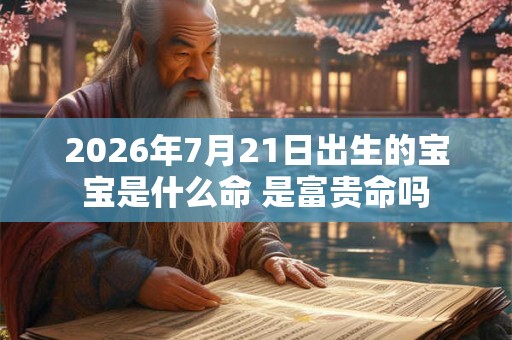 2026年7月21日出生的宝宝是什么命 是富贵命吗