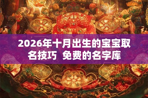 2026年十月出生的宝宝取名技巧  免费的名字库