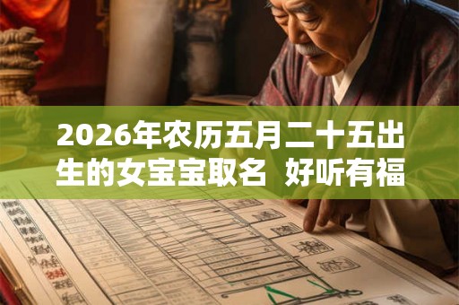 2026年农历五月二十五出生的女宝宝取名  好听有福气的名字