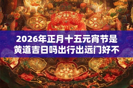 2026年正月十五元宵节是黄道吉日吗出行出远门好不好？