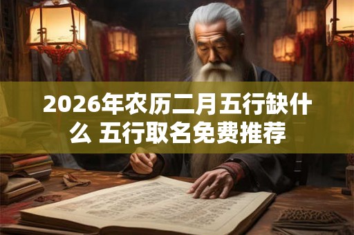 2026年农历二月五行缺什么 五行取名免费推荐