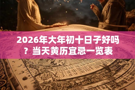 2026年大年初十日子好吗?当天黄历宜忌一览表 2026年大年初十日子好吗?当天黄历宜忌一览表