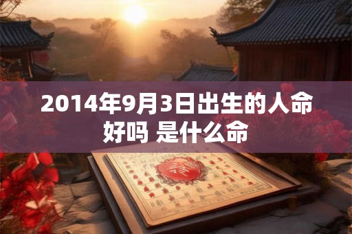 2014年9月3日出生的人命好吗 是什么命