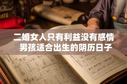 二婚女人只有利益没有感情  男孩适合出生的阴历日子