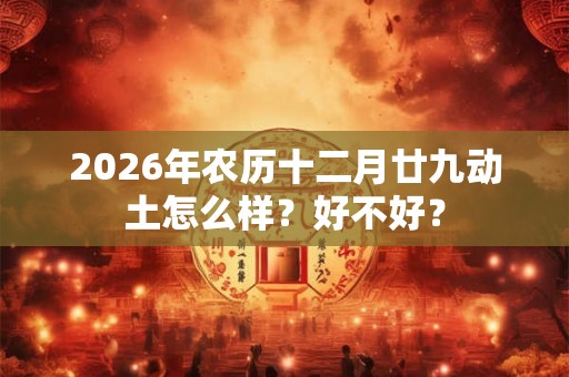 2026年农历十二月廿九动土怎么样？好不好？