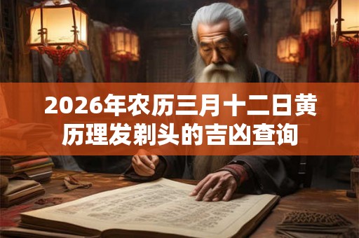 2026年农历三月十二日黄历理发剃头的吉凶查询