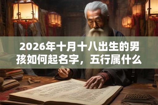 2026年十月十八出生的男孩如何起名字，五行属什么