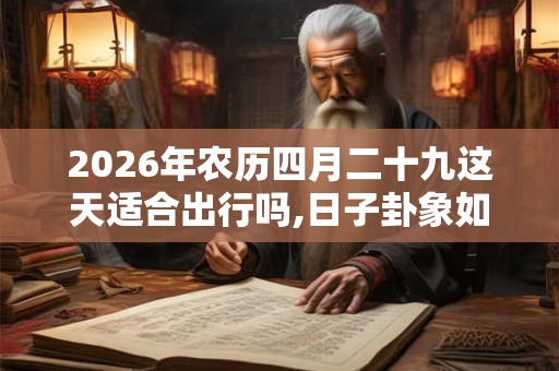 2026年农历四月二十九这天适合出行吗,日子卦象如何？