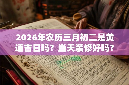 2026年农历三月初二是黄道吉日吗？当天装修好吗？