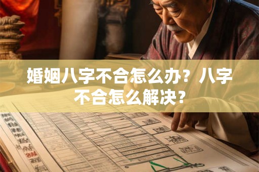 婚姻八字不合怎么办？八字不合怎么解决？
