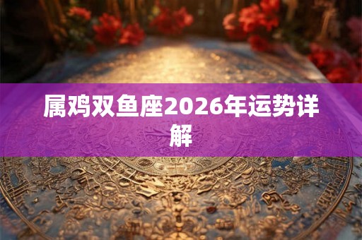 属鸡双鱼座2026年运势详解 属鸡双鱼座2026年运势详解